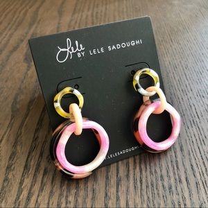 NWOT Lele Sadoughi Mini Twig Banded Hoops